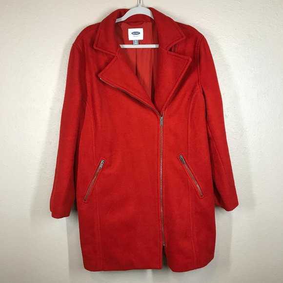 Old Navy Jackets & Blazers - Old Navy Rust Red Orange Long Coat